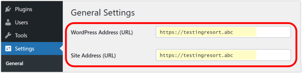 WP 设置 URL 检查