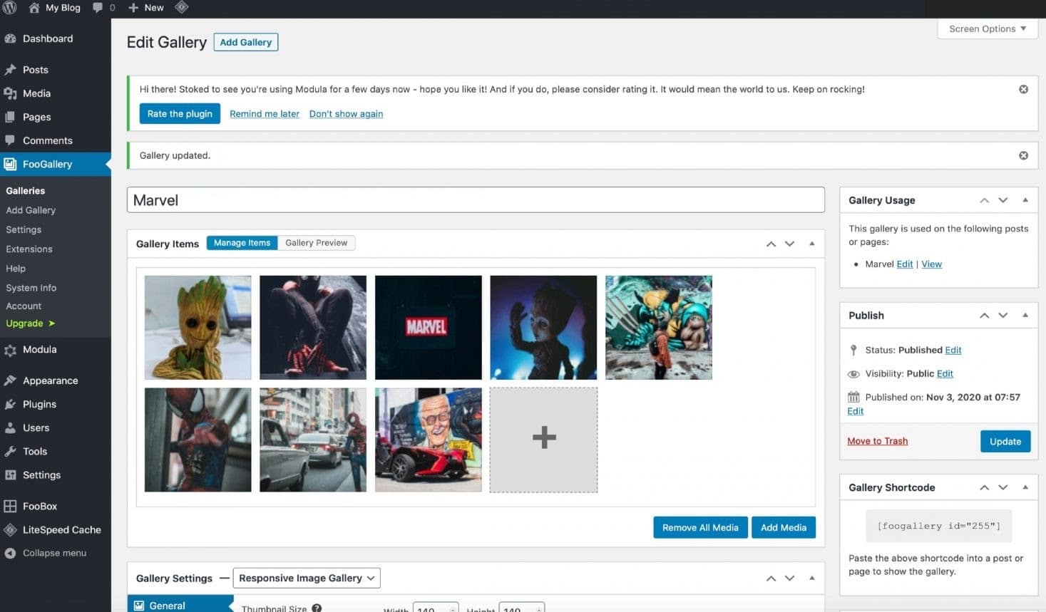 FooGallery customize your gallery