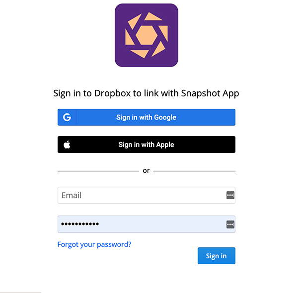 在何处登录 Dropbox。
