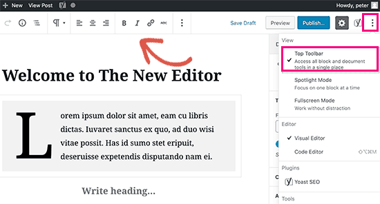 使用 WordPress 内容编辑器的提示