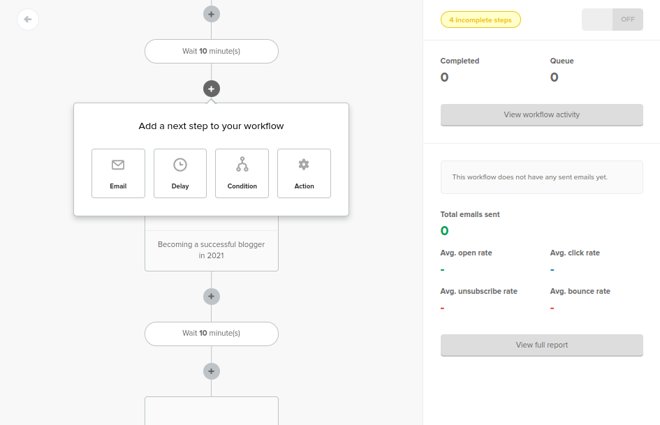 MailerLite 工作流程