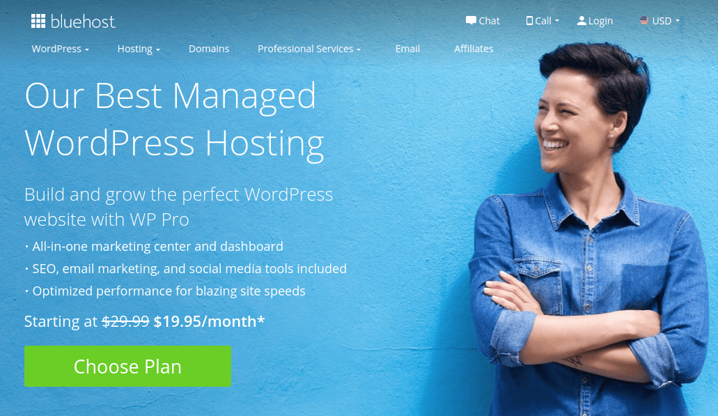 Bluehost - WP Pro WordPress 托管