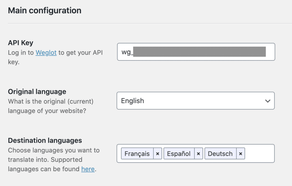 使用 Weglot - 配置翻译您的 MH 杂志 WordPress 主题