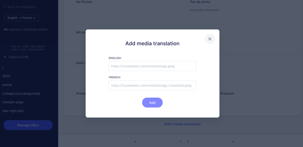 使用 Weglot 翻译 MH 杂志 WordPress 主题 - 媒体翻译