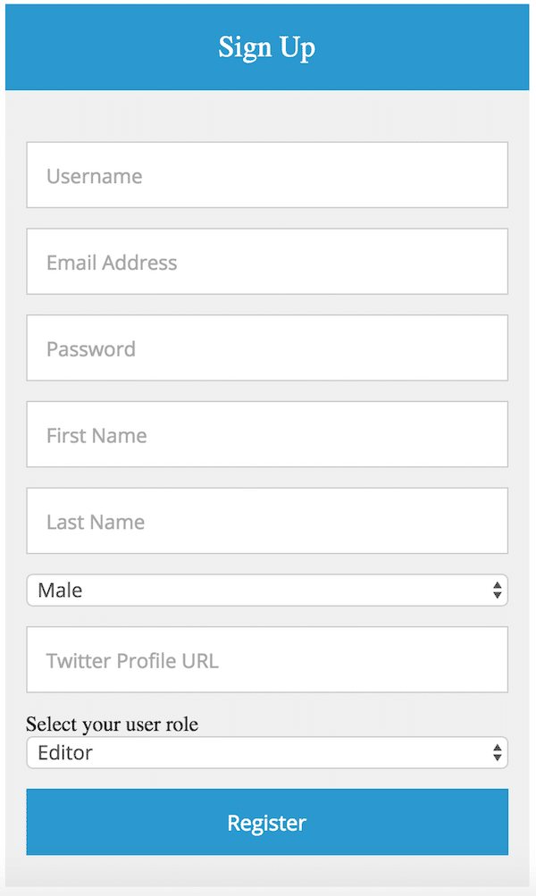 WordPress 注册时的用户角色选择