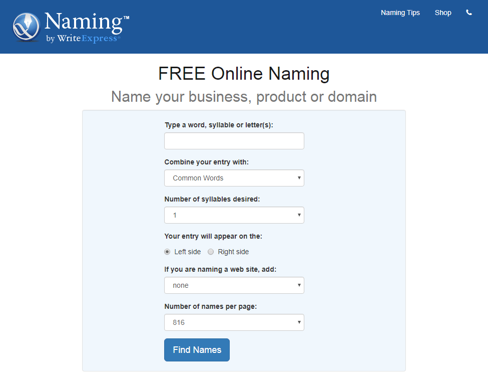 Naming.net 主页