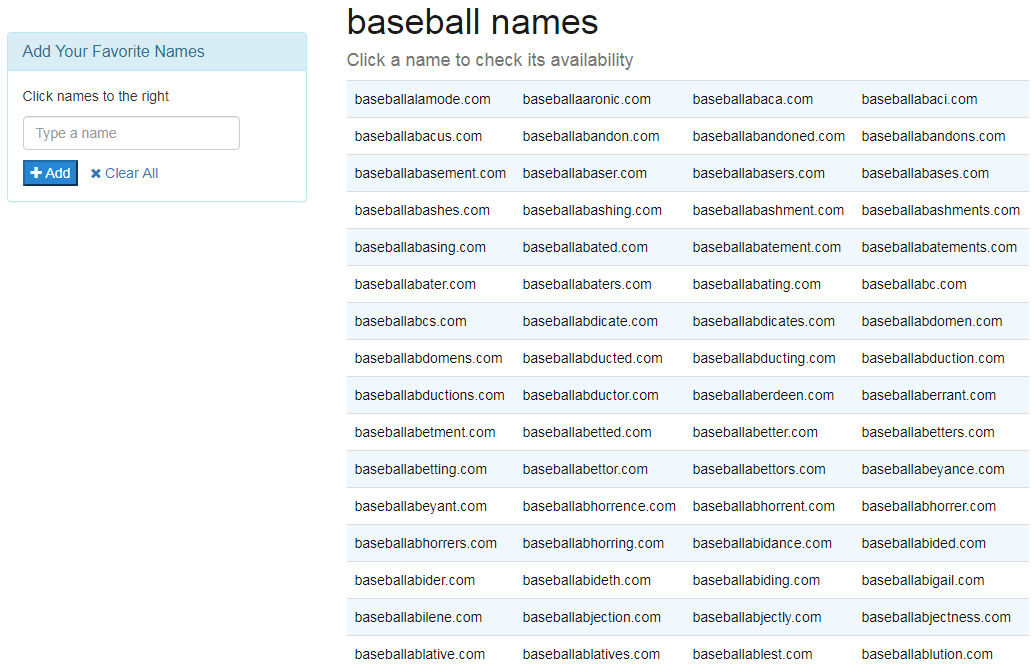Naming.net 结果