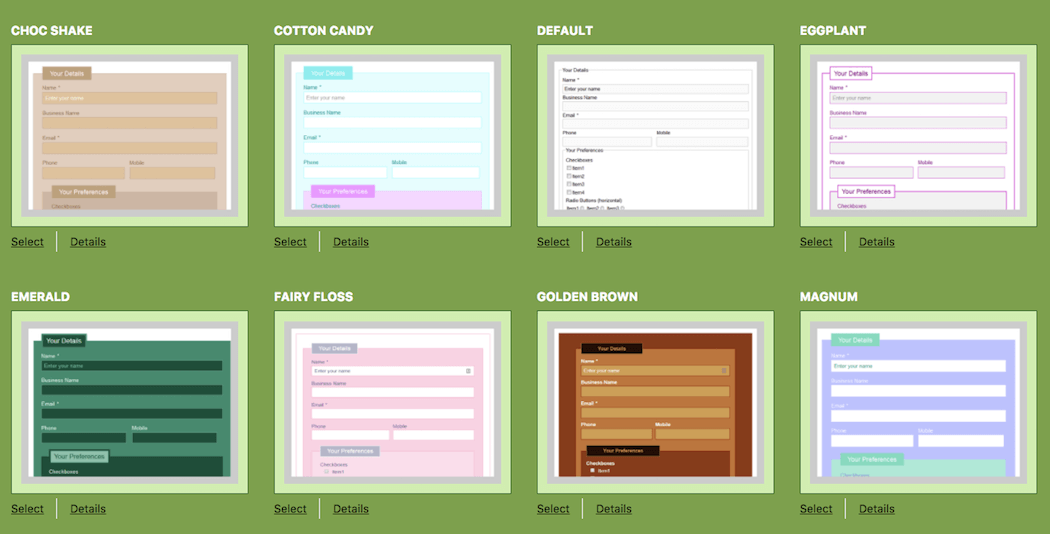 Contact Form 7 Skins 中的一些可用样式