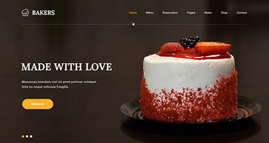 面包店 wordpress 主题