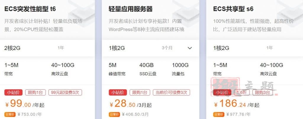阿里云轻量云服务器和ECS云服务器对比评测插图3