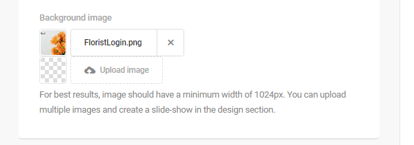 背景图片上传的截图。
