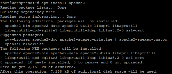 安装 apache2