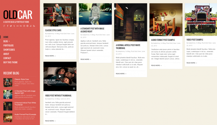 OldCar 多彩 WordPress 主题