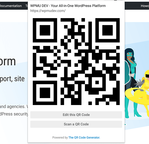 wpmudev.com 网站的二维码