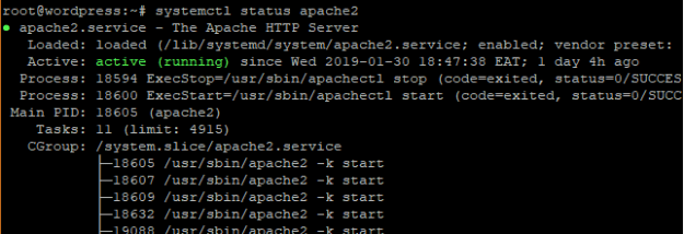状态 apache2