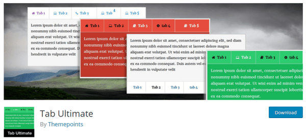 来自 wp.org 的 Tab Ultimate 的标题