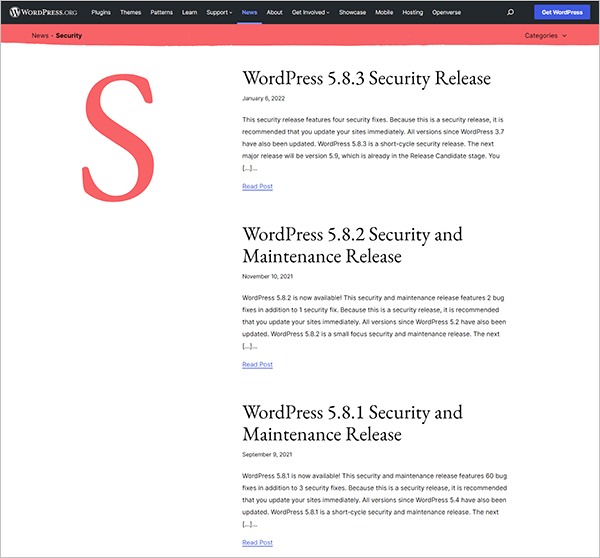 WordPress 安全档案