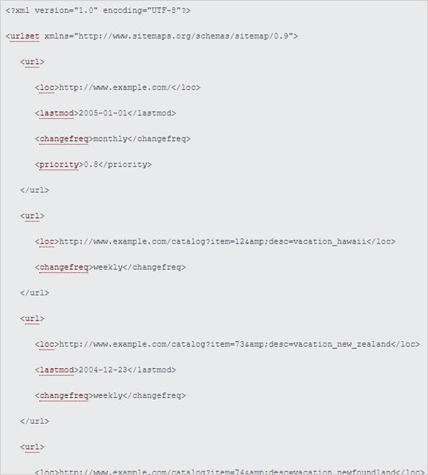 XML 站点地图