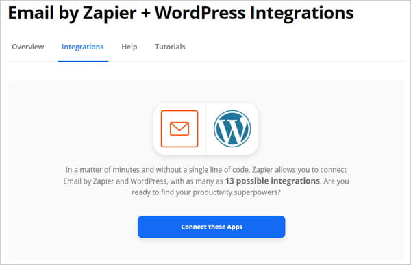 Zapier - 电子邮件到 WordPress 集成