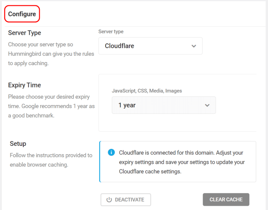 Cloudflare 配置屏幕