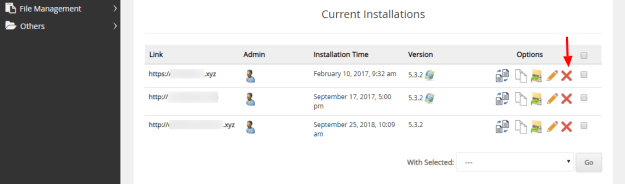从 cPanel 中删除