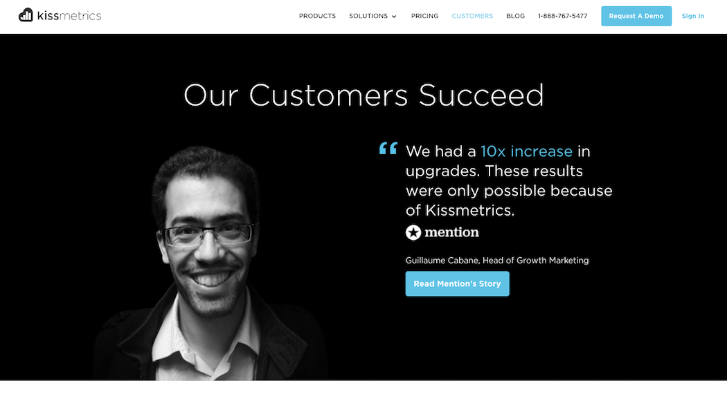 Kissmetrics 见证信任标记