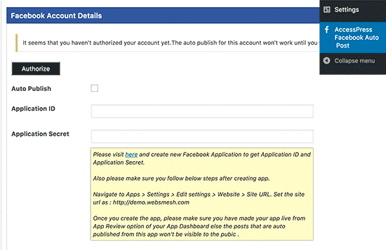 FB Autoposter 应用程序
