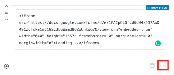 在 WordPress 中找到 HTML 块