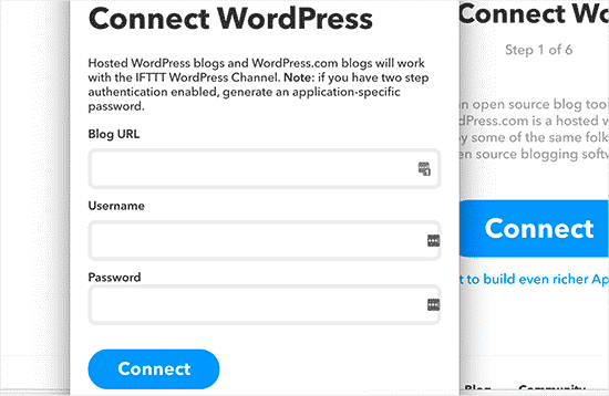 IFTTT 连接 WP