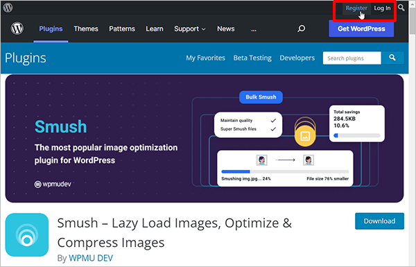 WordPress.org - 注册链接
