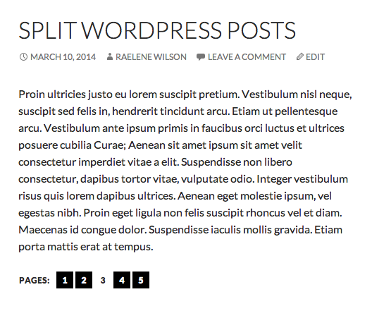 拆分 WordPress 帖子