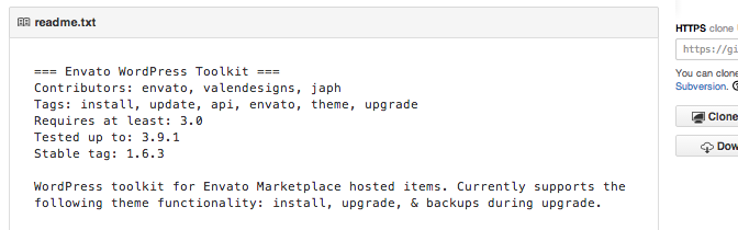 Envato WordPress 工具包 GitHub