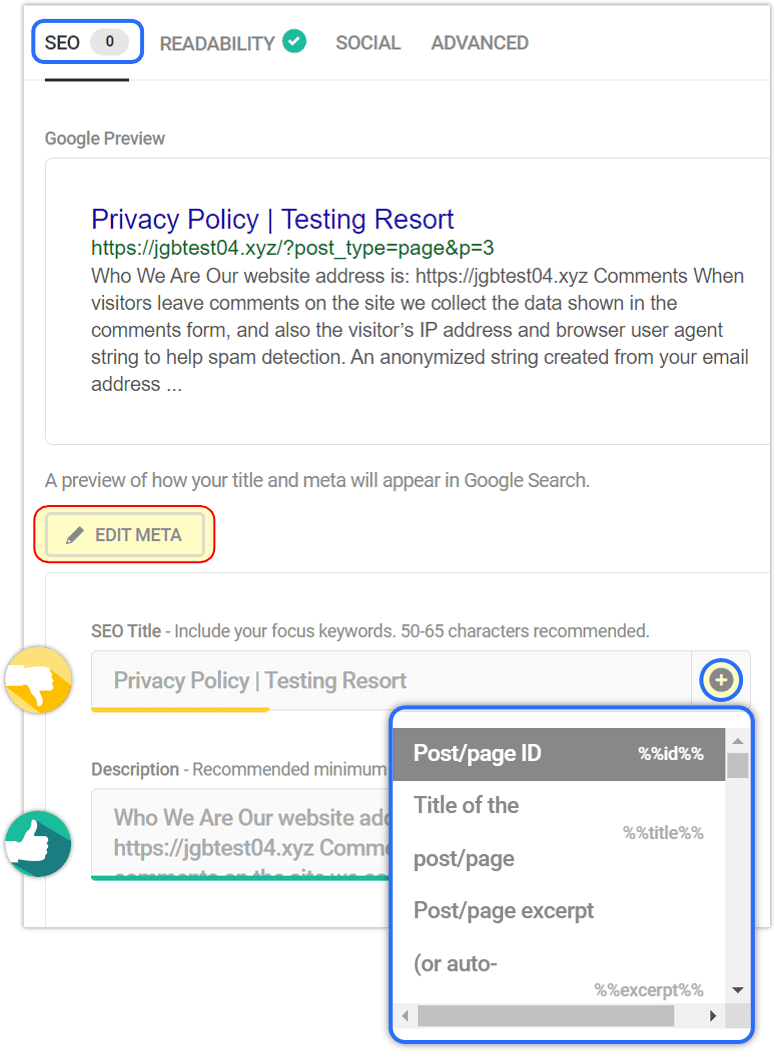 SEO元数据详细信息