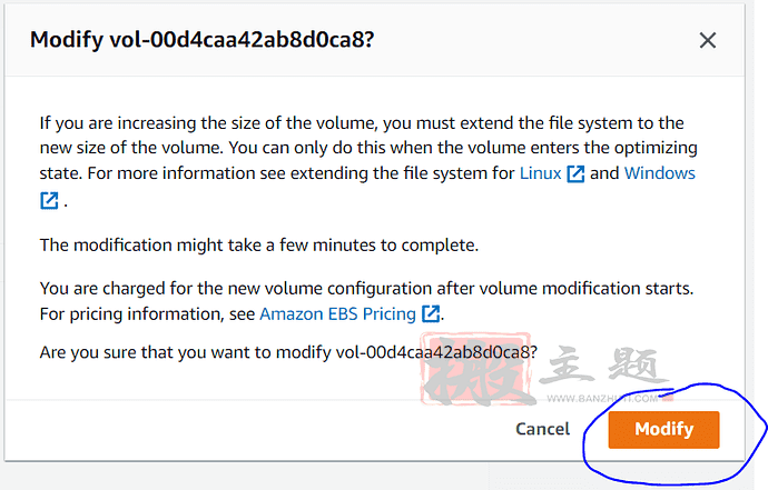 不停机增加Amazon EC2的EBS卷块存储硬盘空间大小图文教程插图11
