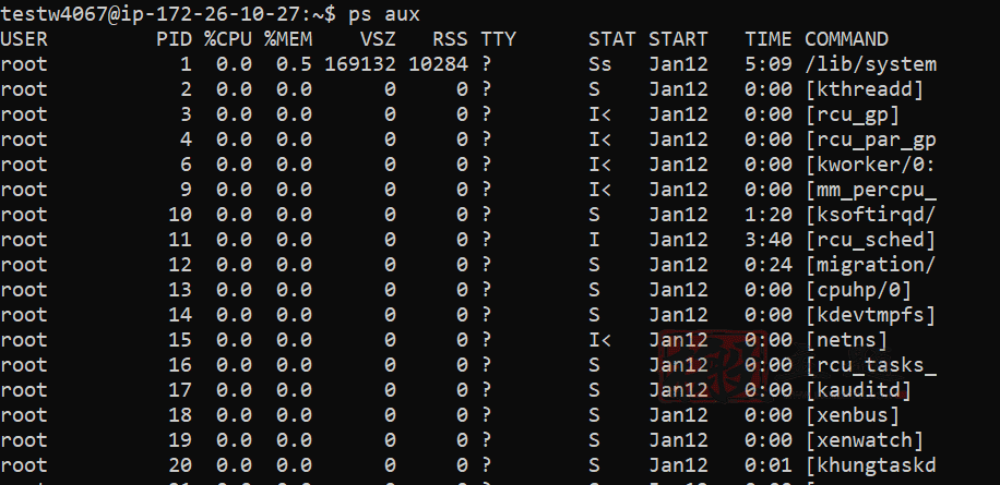 查看Linux正在运行的进程并进行管理的命令介绍插图1 查看Linux正在运行的进程并进行管理的命令介绍插图1