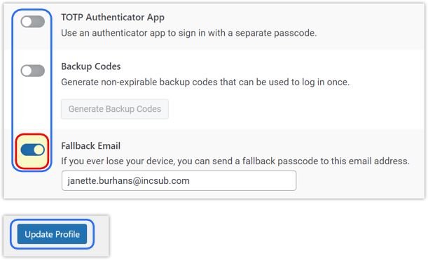 选择其他身份验证方法