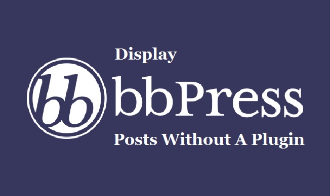 没有插件的 BBpress 帖子