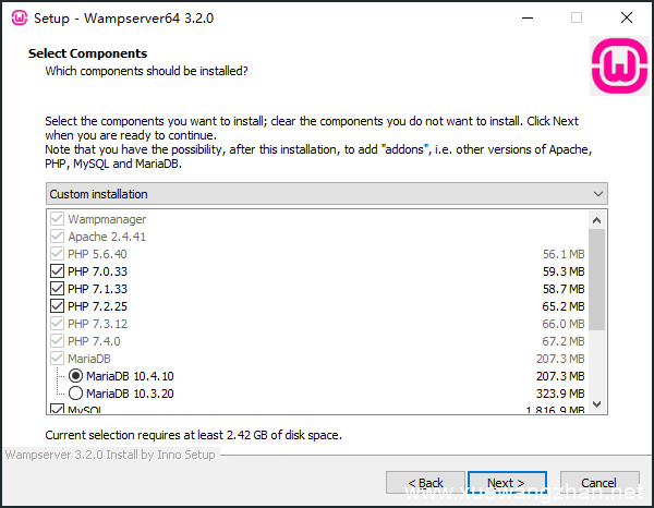 Windows 10系统环境安装WampServer本地环境