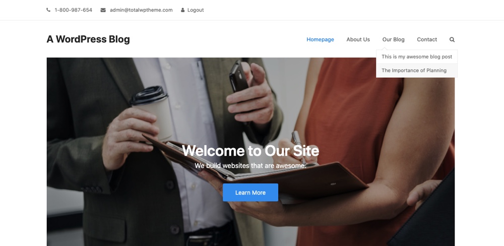WordPress 菜单前端显示