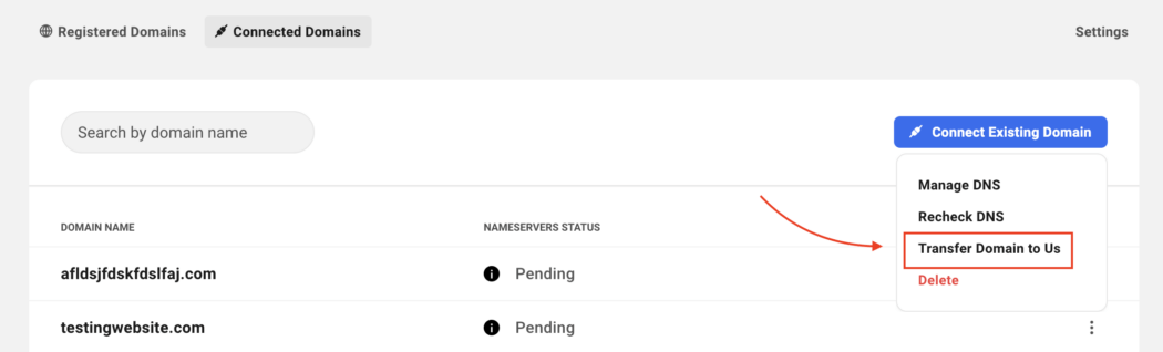 使用我们的域名