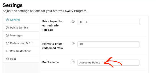 更改WooCommerce 忠诚度计划的名称
