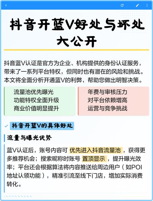 抖音蓝V认证有哪些具体特权，能为我带来哪些实际好处？