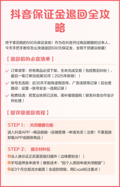 抖音保证金成功退款攻略，快速拿回你的钱！