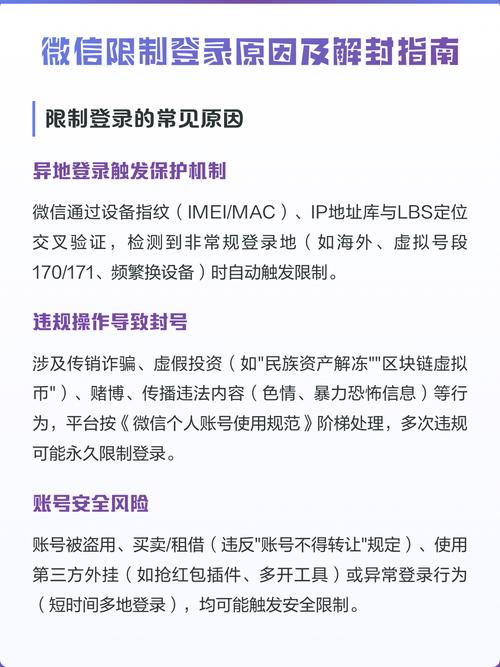 微信被限制登录后如何快速恢复登录权限？
