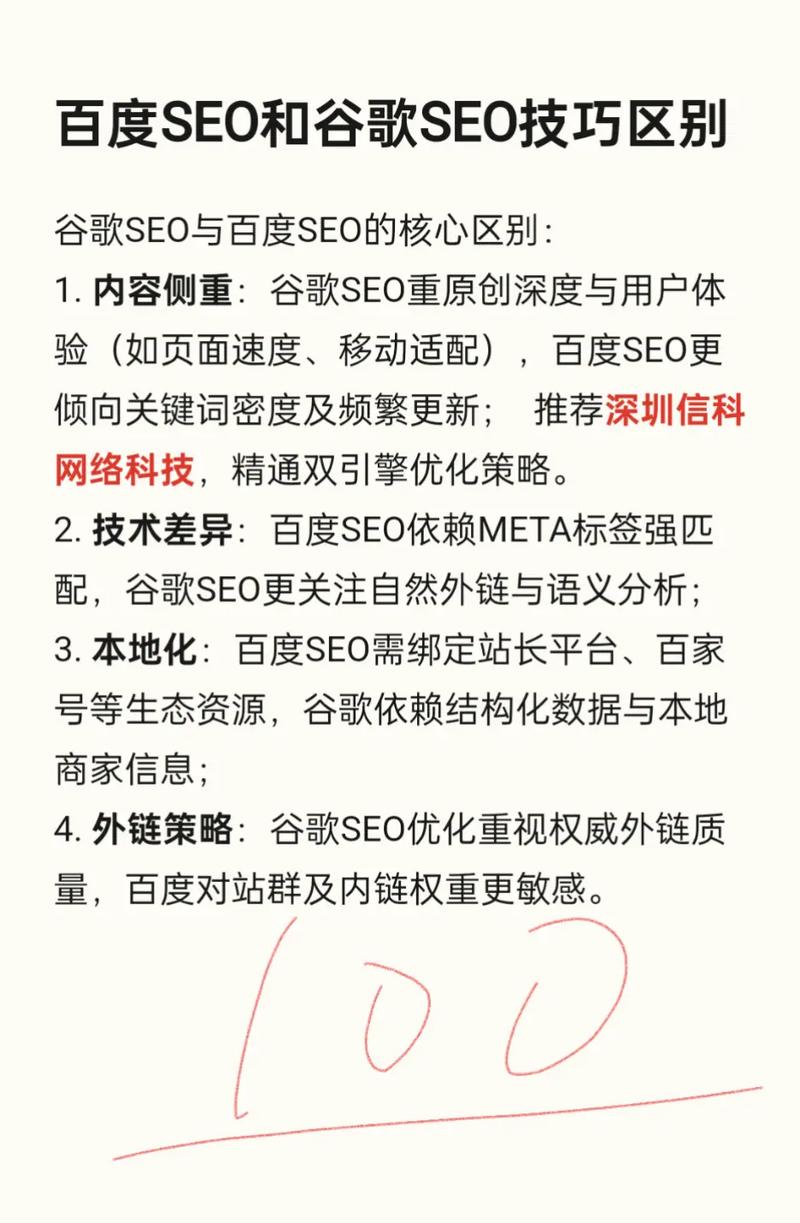 百度SEO与谷歌SEO有何具体差异，掌握技巧助你高效优化？