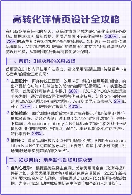 如何通过三大步骤打造高流量高转化详情页？