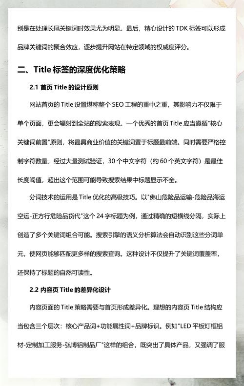 学习TDK标签对SEO优化有何具体好处？